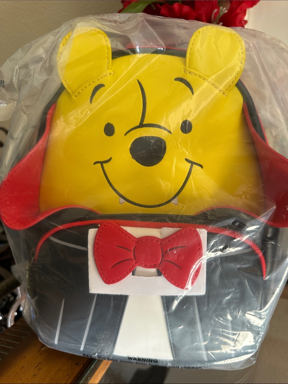 Loungefly  Winnie the Pooh Vampire Backpack with Red Bow nwt